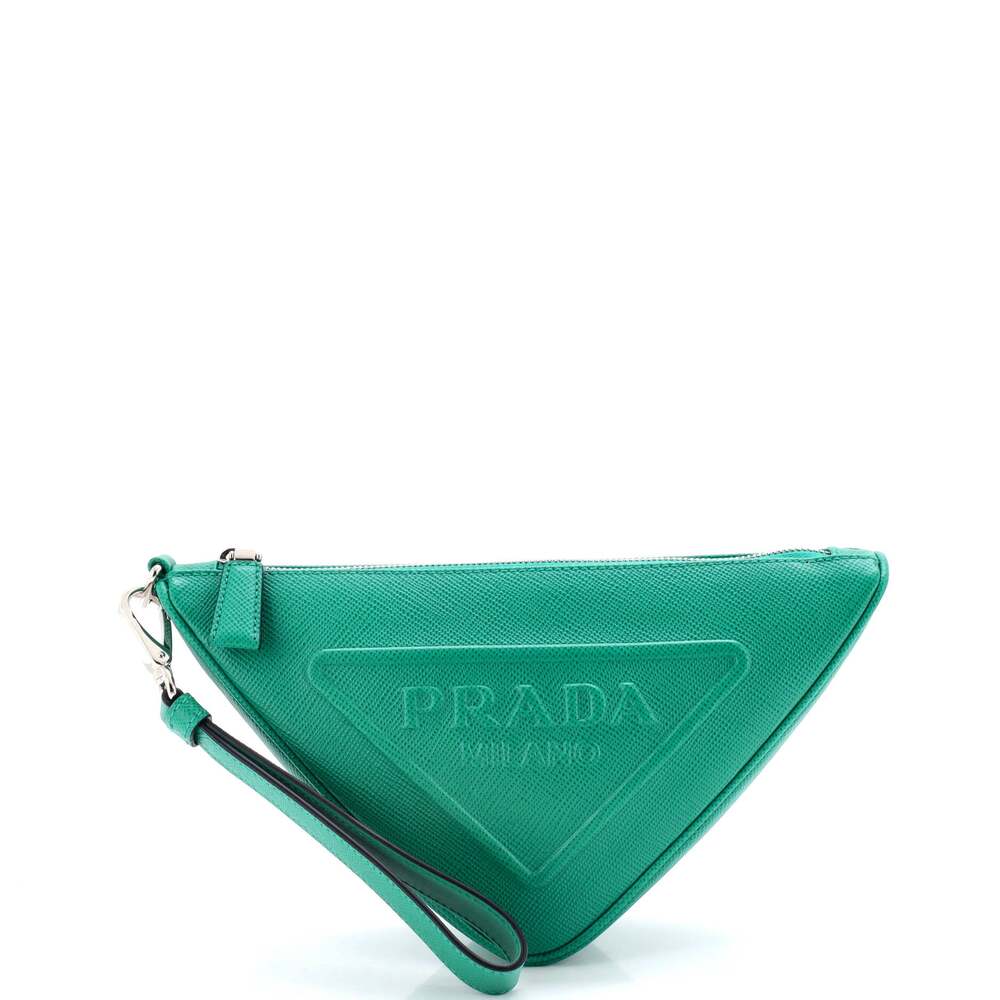 Prada Triangle Logo Wristlet Pouch #233687P87B